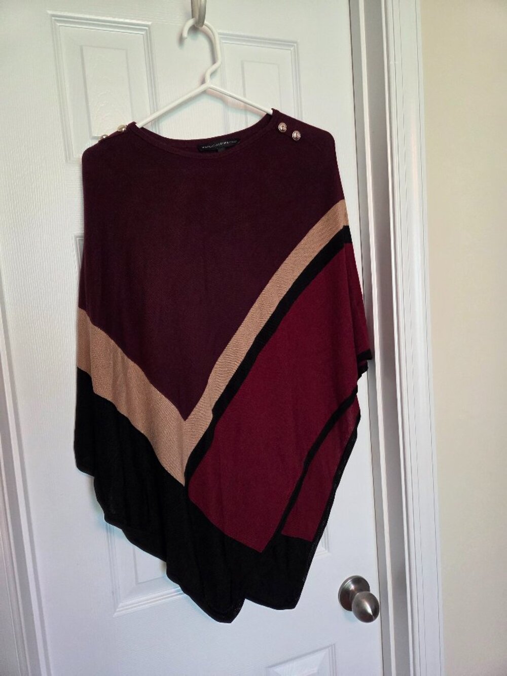 WHBM Colorblock Poncho, Size XS